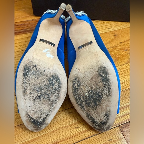 Badgley Mischka Nilla Peep Toe Pumps in Sapphire 6.5 - Picture 9 of 16